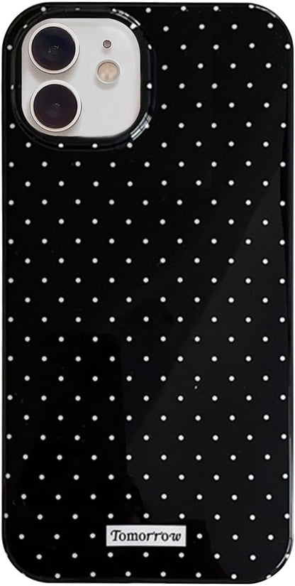 Compatible with iPhone 13/iPhone 14 Case with Cute Fashion Polka Dot Aesthetics Design Simple Cases for Soft TPU Slim Protection Cover-Lemon-Yellow
