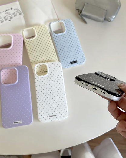 Compatible with iPhone 13/iPhone 14 Case with Cute Fashion Polka Dot Aesthetics Design Simple Cases for Soft TPU Slim Protection Cover-Lemon-Yellow