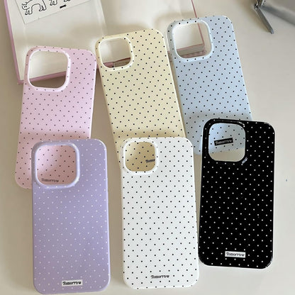 Compatible with iPhone 13/iPhone 14 Case with Cute Fashion Polka Dot Aesthetics Design Simple Cases for Soft TPU Slim Protection Cover-Lemon-Yellow
