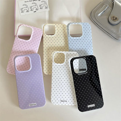 Compatible with iPhone 13/iPhone 14 Case with Cute Fashion Polka Dot Aesthetics Design Simple Cases for Soft TPU Slim Protection Cover-Lemon-Yellow