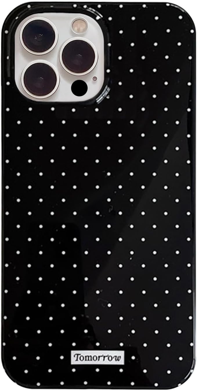 Compatible with iPhone 13/iPhone 14 Case with Cute Fashion Polka Dot Aesthetics Design Simple Cases for Soft TPU Slim Protection Cover-Lemon-Yellow