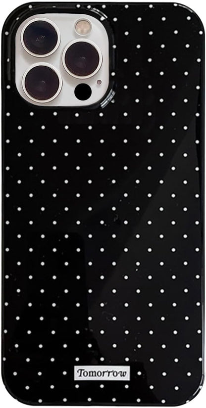 Compatible with iPhone 13/iPhone 14 Case with Cute Fashion Polka Dot Aesthetics Design Simple Cases for Soft TPU Slim Protection Cover-Lemon-Yellow