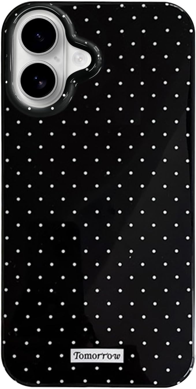 Compatible with iPhone 13/iPhone 14 Case with Cute Fashion Polka Dot Aesthetics Design Simple Cases for Soft TPU Slim Protection Cover-Lemon-Yellow