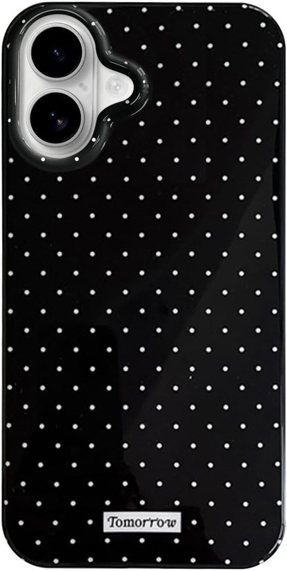 Compatible with iPhone 13/iPhone 14 Case with Cute Fashion Polka Dot Aesthetics Design Simple Cases for Soft TPU Slim Protection Cover-Lemon-Yellow