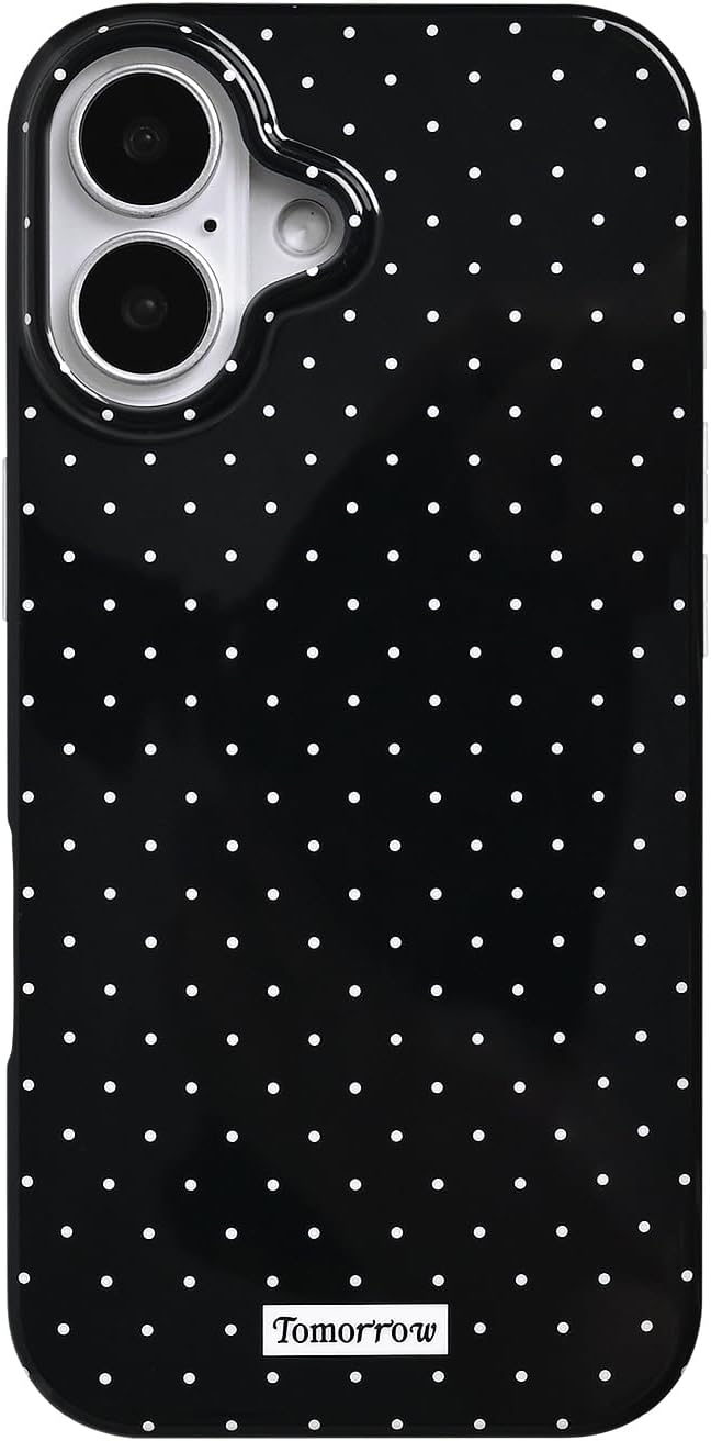 Compatible with iPhone 13/iPhone 14 Case with Cute Fashion Polka Dot Aesthetics Design Simple Cases for Soft TPU Slim Protection Cover-Lemon-Yellow