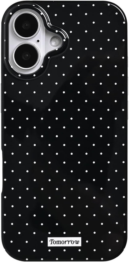 Compatible with iPhone 13/iPhone 14 Case with Cute Fashion Polka Dot Aesthetics Design Simple Cases for Soft TPU Slim Protection Cover-Lemon-Yellow