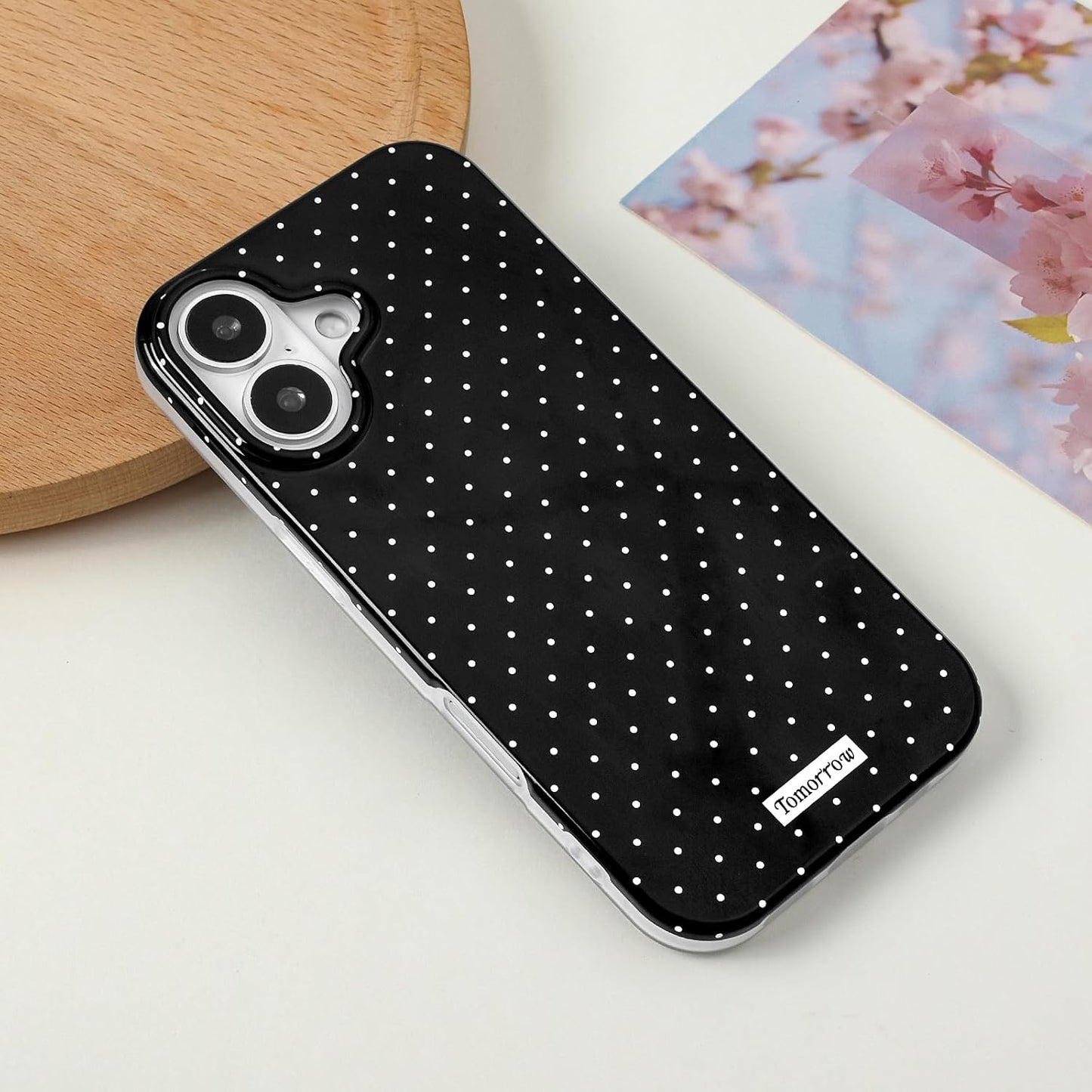 Compatible with iPhone 13/iPhone 14 Case with Cute Fashion Polka Dot Aesthetics Design Simple Cases for Soft TPU Slim Protection Cover-Lemon-Yellow