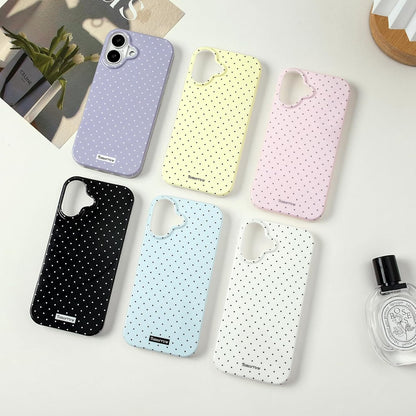 Compatible with iPhone 13/iPhone 14 Case with Cute Fashion Polka Dot Aesthetics Design Simple Cases for Soft TPU Slim Protection Cover-Lemon-Yellow