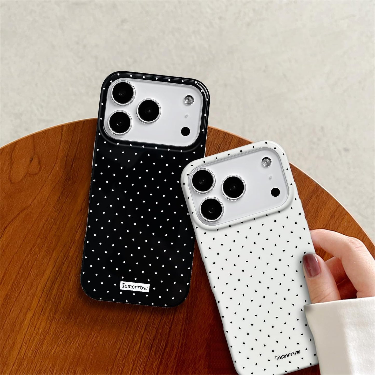 Compatible with iPhone 13/iPhone 14 Case with Cute Fashion Polka Dot Aesthetics Design Simple Cases for Soft TPU Slim Protection Cover-Lemon-Yellow