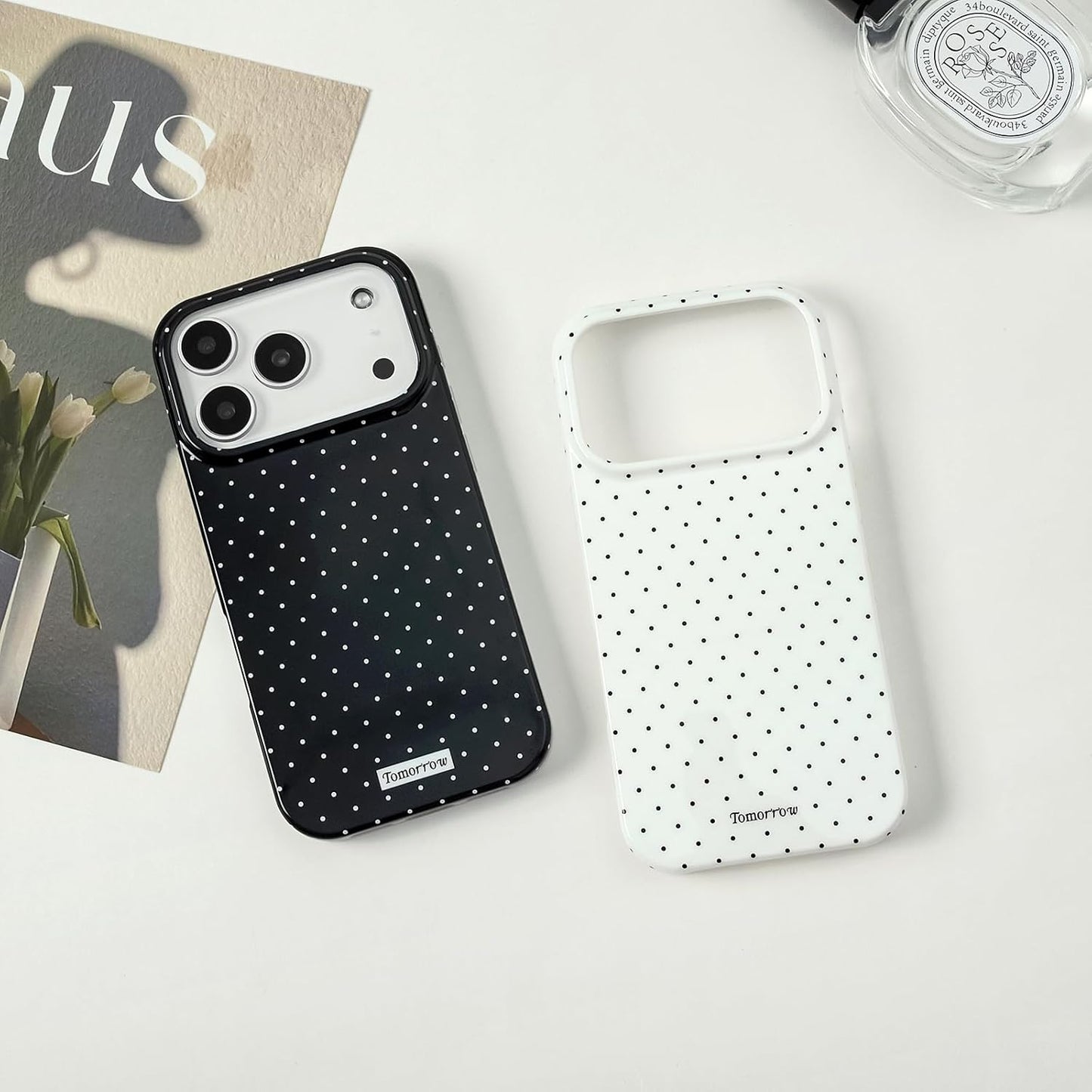 Compatible with iPhone 13/iPhone 14 Case with Cute Fashion Polka Dot Aesthetics Design Simple Cases for Soft TPU Slim Protection Cover-Lemon-Yellow