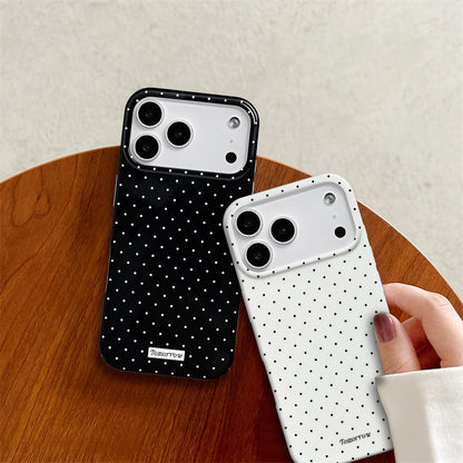 Compatible with iPhone 13/iPhone 14 Case with Cute Fashion Polka Dot Aesthetics Design Simple Cases for Soft TPU Slim Protection Cover-Lemon-Yellow