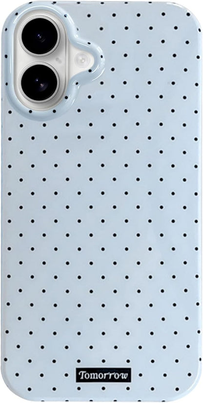 Compatible with iPhone 13/iPhone 14 Case with Cute Fashion Polka Dot Aesthetics Design Simple Cases for Soft TPU Slim Protection Cover-Lemon-Yellow