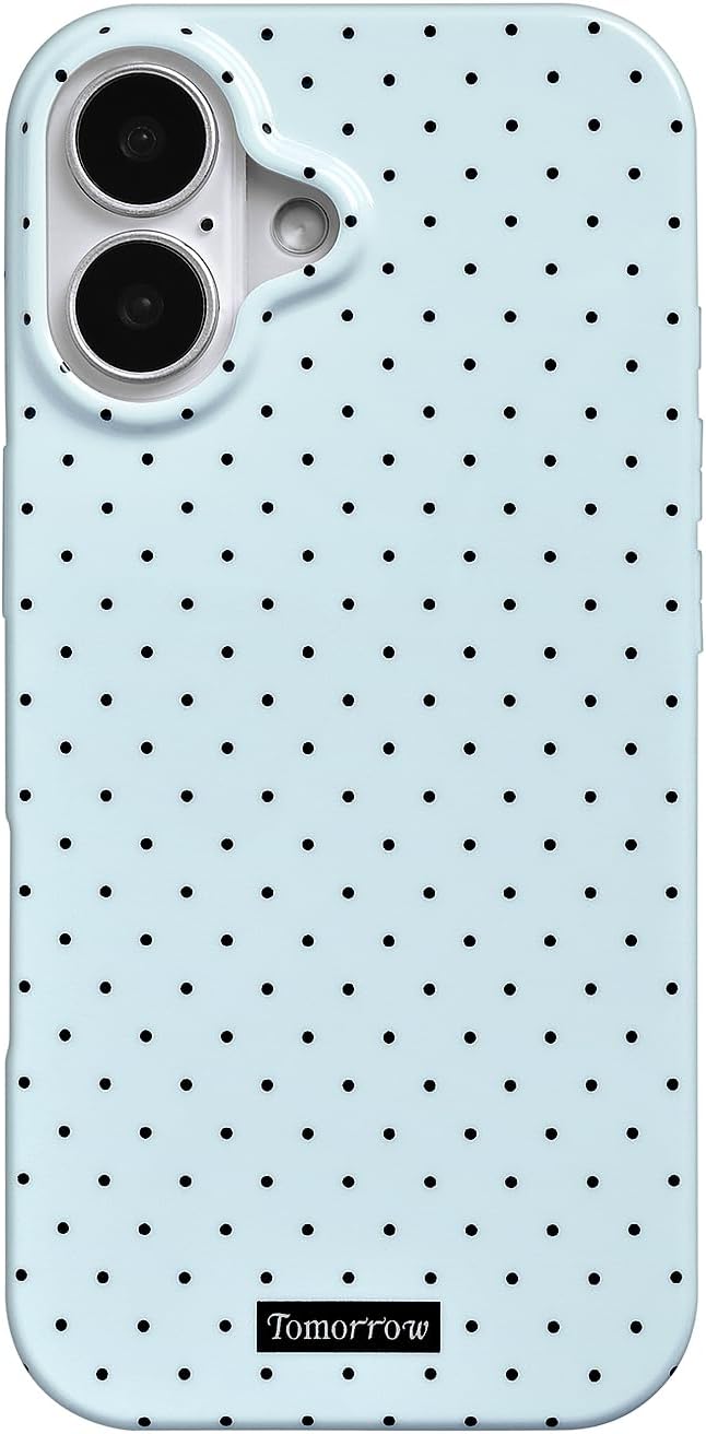 Compatible with iPhone 13/iPhone 14 Case with Cute Fashion Polka Dot Aesthetics Design Simple Cases for Soft TPU Slim Protection Cover-Lemon-Yellow