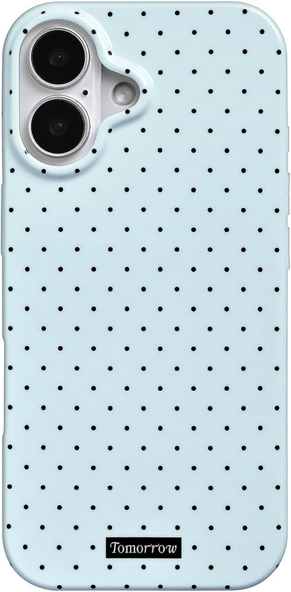 Compatible with iPhone 13/iPhone 14 Case with Cute Fashion Polka Dot Aesthetics Design Simple Cases for Soft TPU Slim Protection Cover-Lemon-Yellow