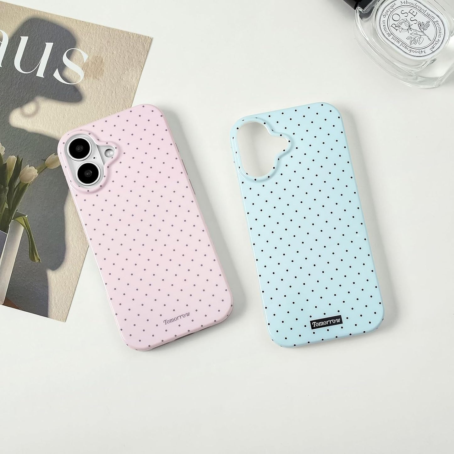 Compatible with iPhone 13/iPhone 14 Case with Cute Fashion Polka Dot Aesthetics Design Simple Cases for Soft TPU Slim Protection Cover-Lemon-Yellow