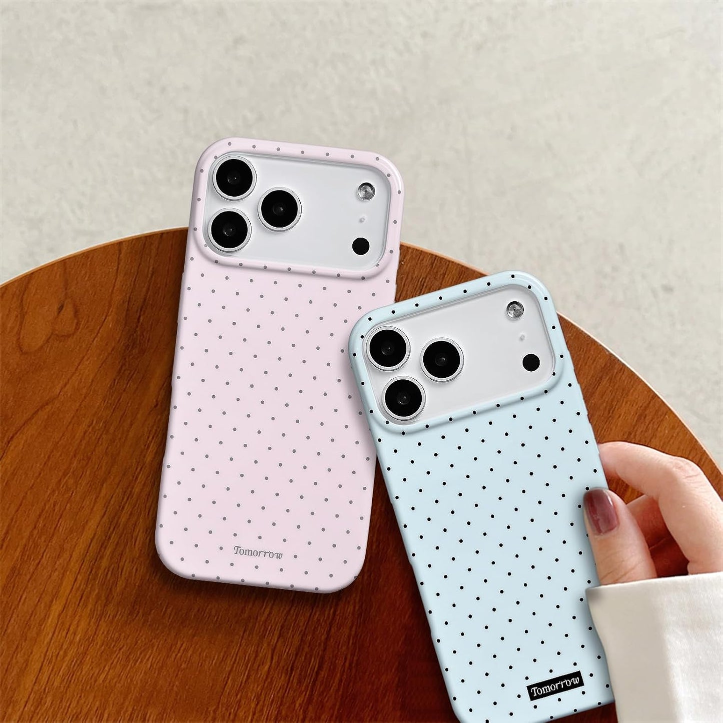 Compatible with iPhone 13/iPhone 14 Case with Cute Fashion Polka Dot Aesthetics Design Simple Cases for Soft TPU Slim Protection Cover-Lemon-Yellow