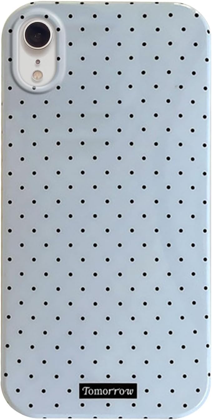 Compatible with iPhone 13/iPhone 14 Case with Cute Fashion Polka Dot Aesthetics Design Simple Cases for Soft TPU Slim Protection Cover-Lemon-Yellow