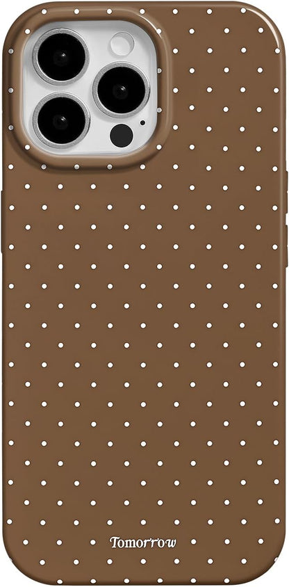 Compatible with iPhone 13/iPhone 14 Case with Cute Fashion Polka Dot Aesthetics Design Simple Cases for Soft TPU Slim Protection Cover-Lemon-Yellow