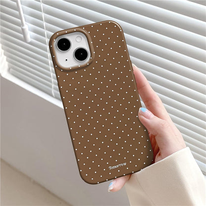 Compatible with iPhone 13/iPhone 14 Case with Cute Fashion Polka Dot Aesthetics Design Simple Cases for Soft TPU Slim Protection Cover-Lemon-Yellow