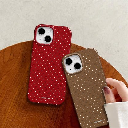 Compatible with iPhone 13/iPhone 14 Case with Cute Fashion Polka Dot Aesthetics Design Simple Cases for Soft TPU Slim Protection Cover-Lemon-Yellow