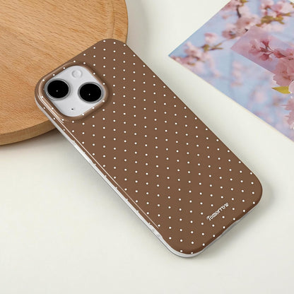 Compatible with iPhone 13/iPhone 14 Case with Cute Fashion Polka Dot Aesthetics Design Simple Cases for Soft TPU Slim Protection Cover-Lemon-Yellow