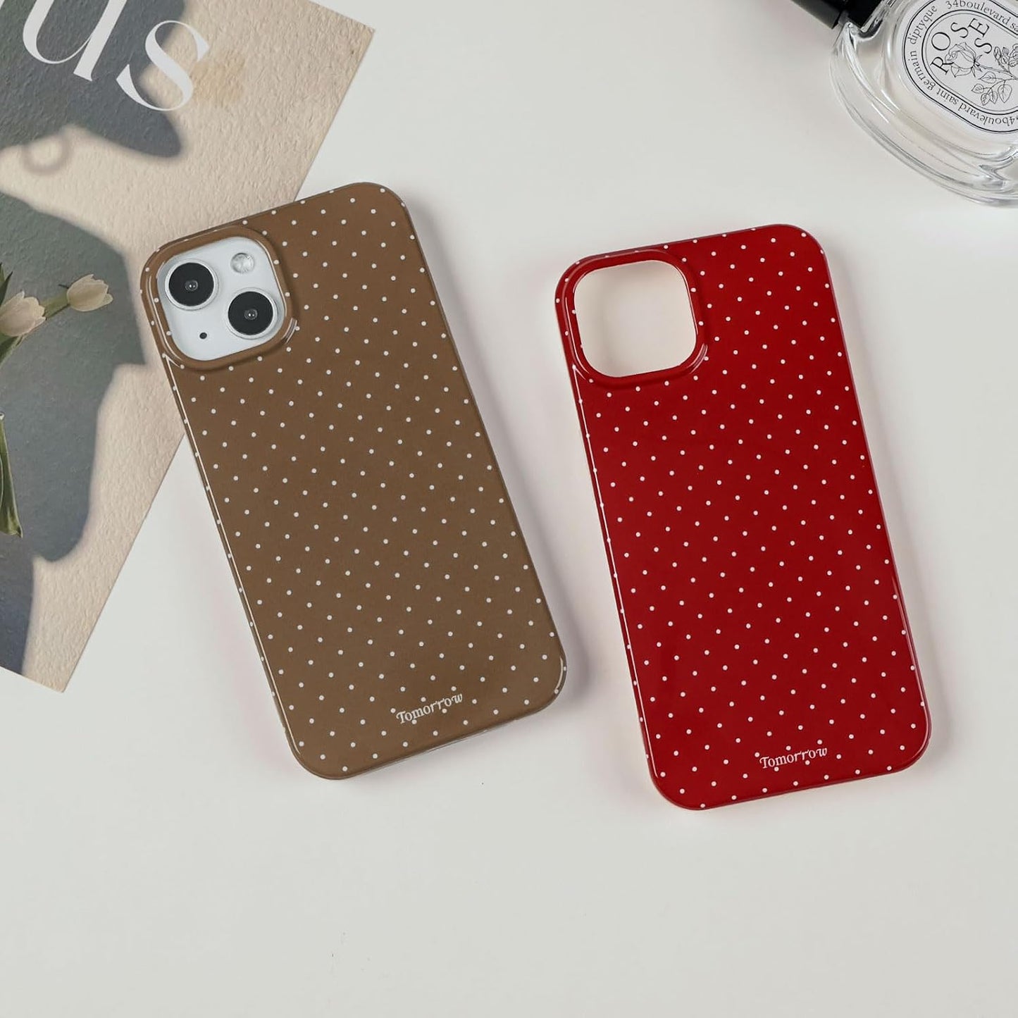 Compatible with iPhone 13/iPhone 14 Case with Cute Fashion Polka Dot Aesthetics Design Simple Cases for Soft TPU Slim Protection Cover-Lemon-Yellow