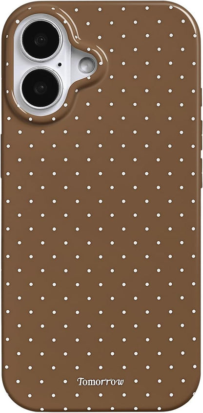 Compatible with iPhone 13/iPhone 14 Case with Cute Fashion Polka Dot Aesthetics Design Simple Cases for Soft TPU Slim Protection Cover-Lemon-Yellow