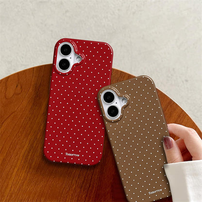 Compatible with iPhone 13/iPhone 14 Case with Cute Fashion Polka Dot Aesthetics Design Simple Cases for Soft TPU Slim Protection Cover-Lemon-Yellow