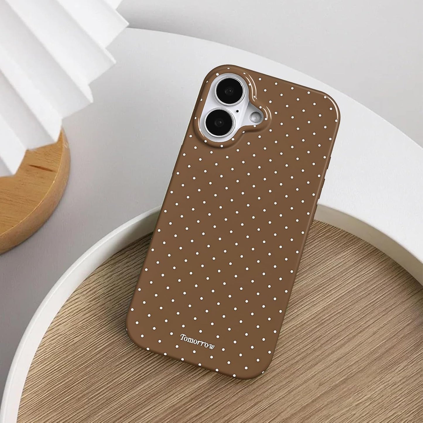 Compatible with iPhone 13/iPhone 14 Case with Cute Fashion Polka Dot Aesthetics Design Simple Cases for Soft TPU Slim Protection Cover-Lemon-Yellow