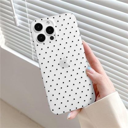 Compatible with iPhone 13/iPhone 14 Case with Cute Fashion Polka Dot Aesthetics Design Simple Cases for Soft TPU Slim Protection Cover-Lemon-Yellow