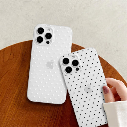Compatible with iPhone 13/iPhone 14 Case with Cute Fashion Polka Dot Aesthetics Design Simple Cases for Soft TPU Slim Protection Cover-Lemon-Yellow