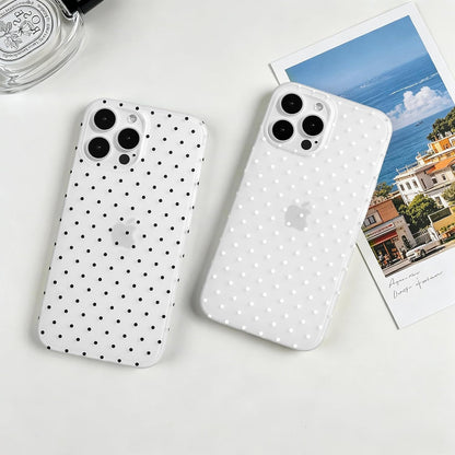 Compatible with iPhone 13/iPhone 14 Case with Cute Fashion Polka Dot Aesthetics Design Simple Cases for Soft TPU Slim Protection Cover-Lemon-Yellow