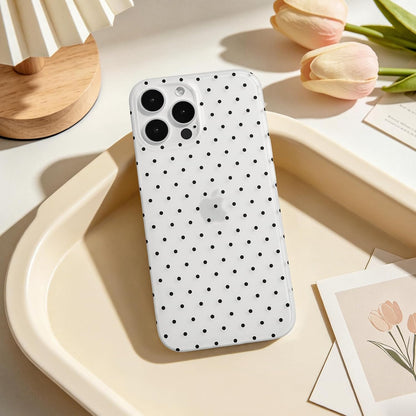 Compatible with iPhone 13/iPhone 14 Case with Cute Fashion Polka Dot Aesthetics Design Simple Cases for Soft TPU Slim Protection Cover-Lemon-Yellow