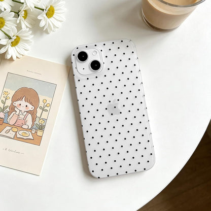 Compatible with iPhone 13/iPhone 14 Case with Cute Fashion Polka Dot Aesthetics Design Simple Cases for Soft TPU Slim Protection Cover-Lemon-Yellow
