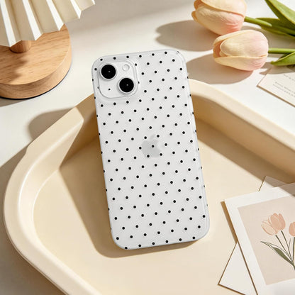 Compatible with iPhone 13/iPhone 14 Case with Cute Fashion Polka Dot Aesthetics Design Simple Cases for Soft TPU Slim Protection Cover-Lemon-Yellow