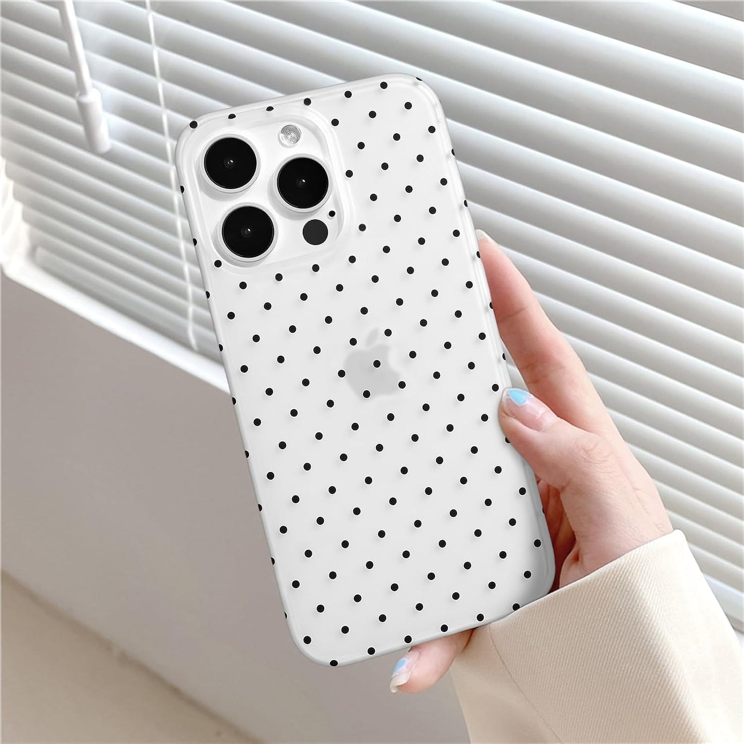 Compatible with iPhone 13/iPhone 14 Case with Cute Fashion Polka Dot Aesthetics Design Simple Cases for Soft TPU Slim Protection Cover-Lemon-Yellow