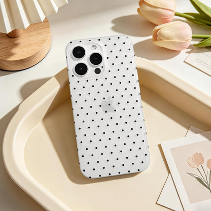Compatible with iPhone 13/iPhone 14 Case with Cute Fashion Polka Dot Aesthetics Design Simple Cases for Soft TPU Slim Protection Cover-Lemon-Yellow