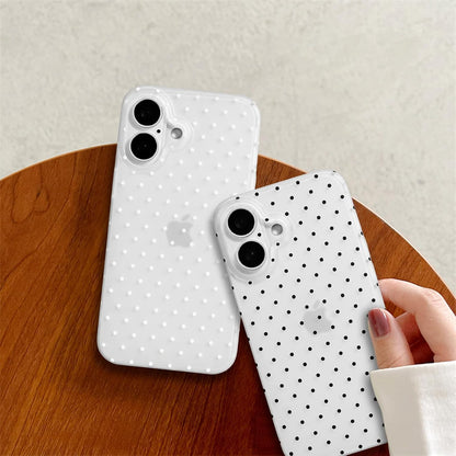Compatible with iPhone 13/iPhone 14 Case with Cute Fashion Polka Dot Aesthetics Design Simple Cases for Soft TPU Slim Protection Cover-Lemon-Yellow