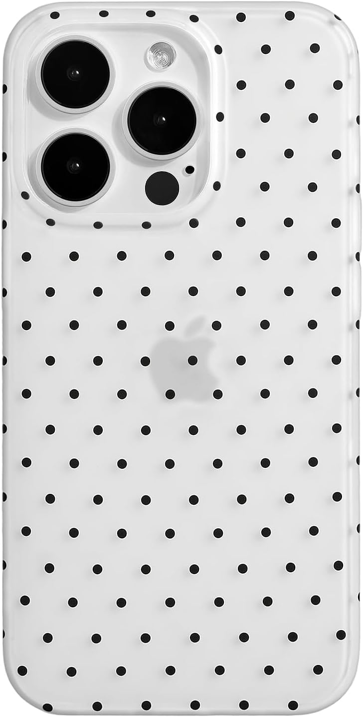 Compatible with iPhone 13/iPhone 14 Case with Cute Fashion Polka Dot Aesthetics Design Simple Cases for Soft TPU Slim Protection Cover-Lemon-Yellow