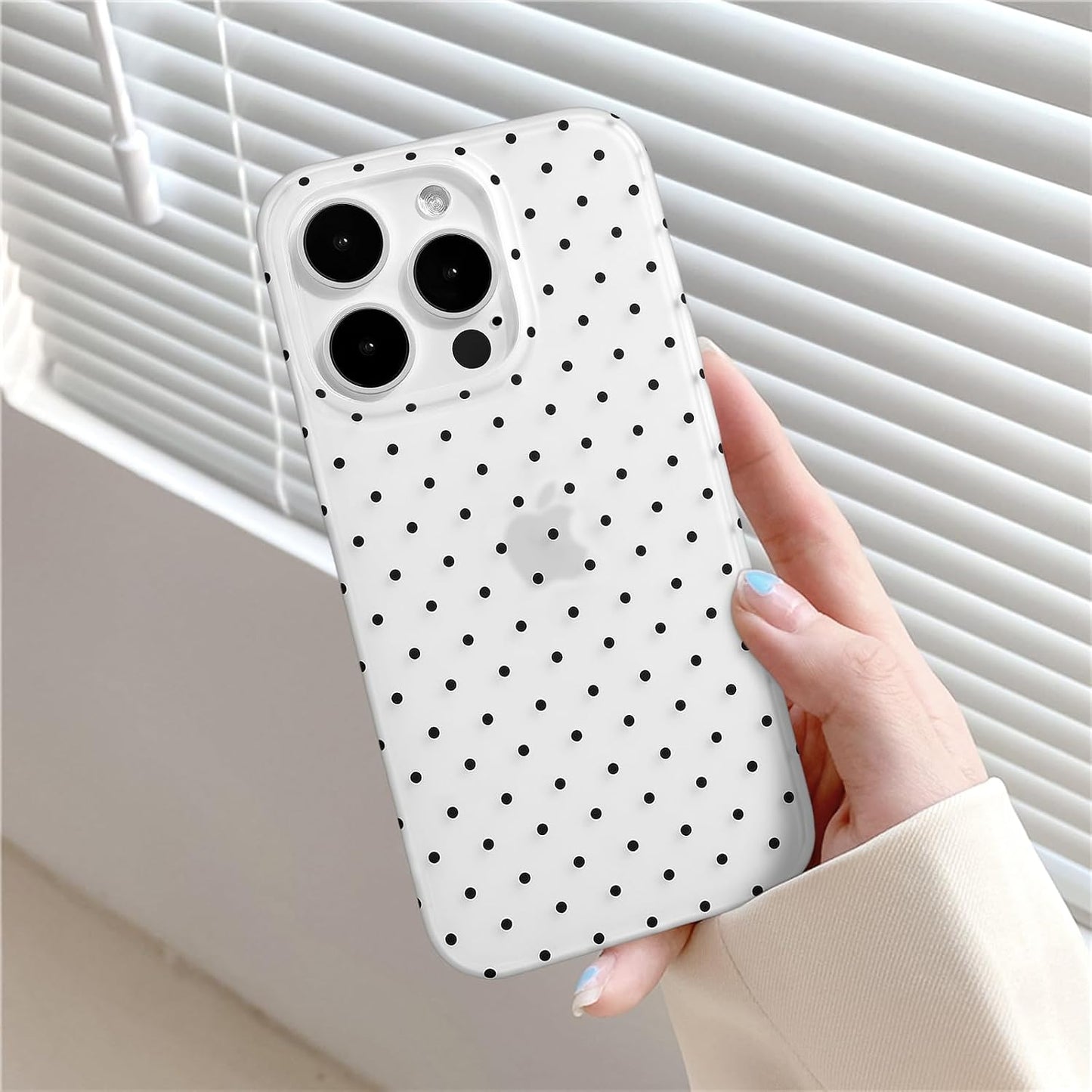 Compatible with iPhone 13/iPhone 14 Case with Cute Fashion Polka Dot Aesthetics Design Simple Cases for Soft TPU Slim Protection Cover-Lemon-Yellow