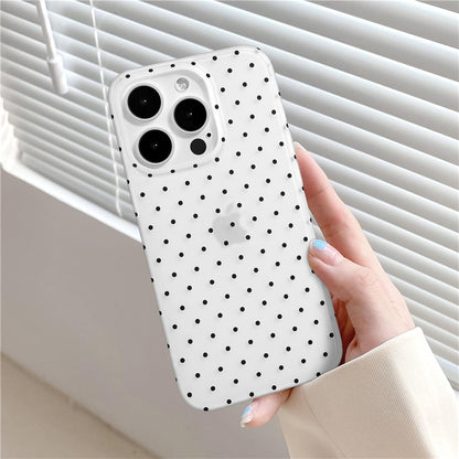 Compatible with iPhone 13/iPhone 14 Case with Cute Fashion Polka Dot Aesthetics Design Simple Cases for Soft TPU Slim Protection Cover-Lemon-Yellow
