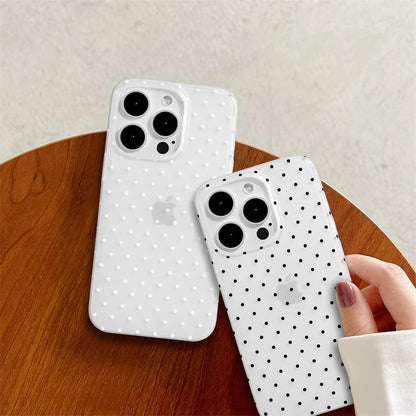 Compatible with iPhone 13/iPhone 14 Case with Cute Fashion Polka Dot Aesthetics Design Simple Cases for Soft TPU Slim Protection Cover-Lemon-Yellow