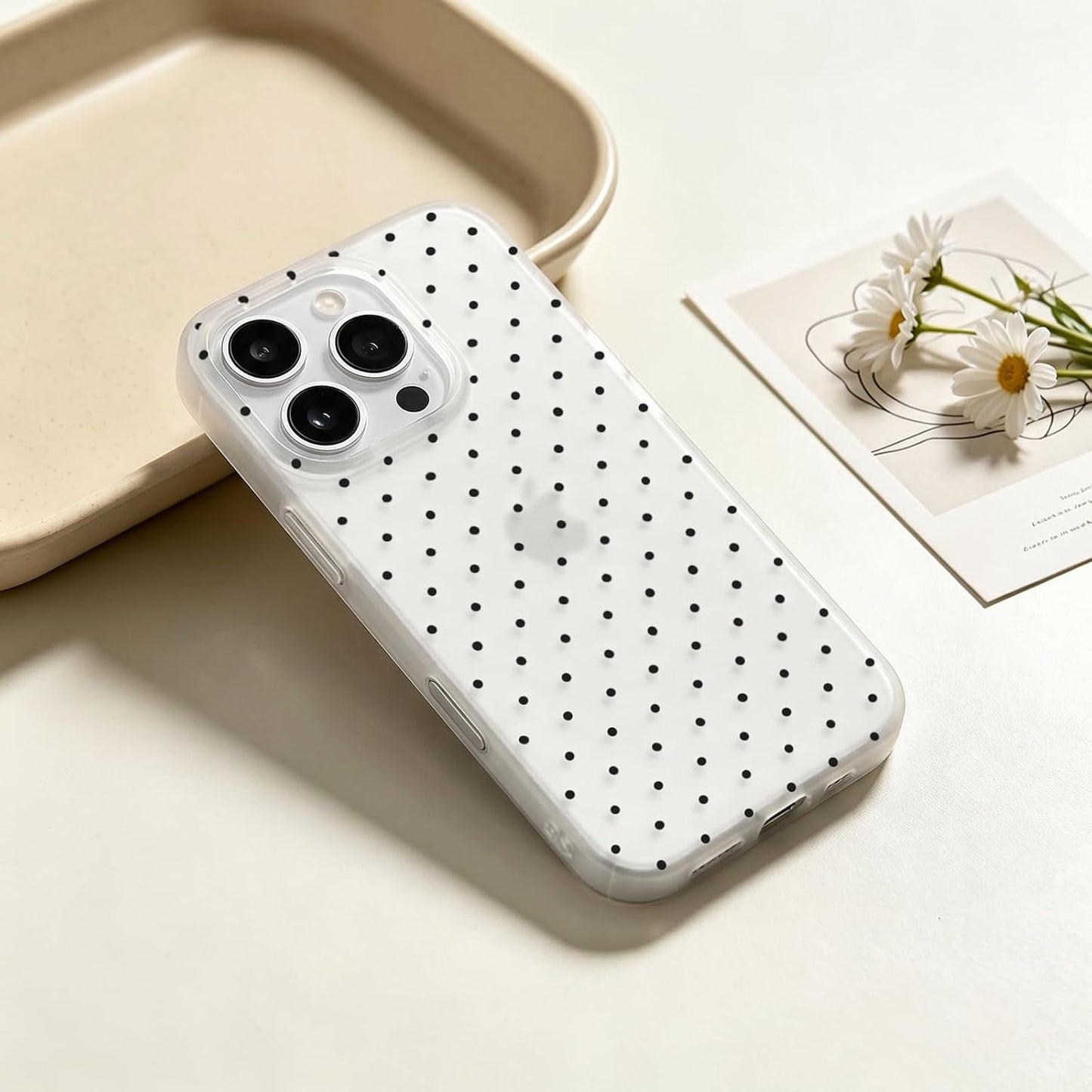 Compatible with iPhone 13/iPhone 14 Case with Cute Fashion Polka Dot Aesthetics Design Simple Cases for Soft TPU Slim Protection Cover-Lemon-Yellow