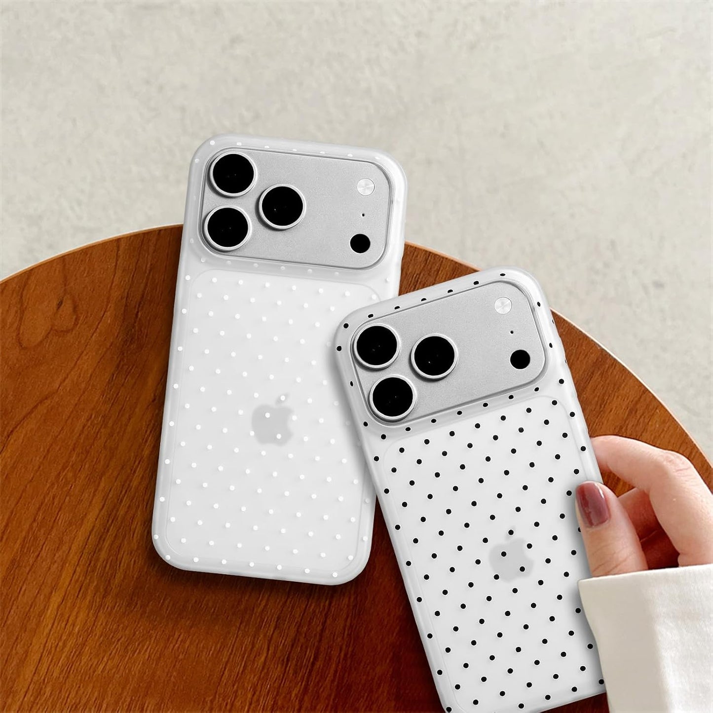 Compatible with iPhone 13/iPhone 14 Case with Cute Fashion Polka Dot Aesthetics Design Simple Cases for Soft TPU Slim Protection Cover-Lemon-Yellow