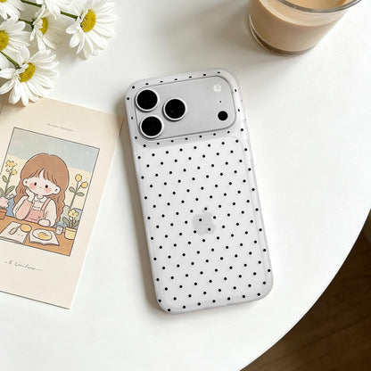 Compatible with iPhone 13/iPhone 14 Case with Cute Fashion Polka Dot Aesthetics Design Simple Cases for Soft TPU Slim Protection Cover-Lemon-Yellow
