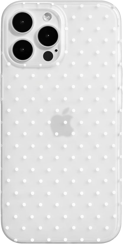 Compatible with iPhone 13/iPhone 14 Case with Cute Fashion Polka Dot Aesthetics Design Simple Cases for Soft TPU Slim Protection Cover-Lemon-Yellow