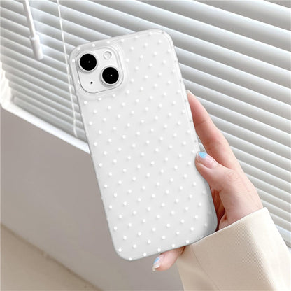 Compatible with iPhone 13/iPhone 14 Case with Cute Fashion Polka Dot Aesthetics Design Simple Cases for Soft TPU Slim Protection Cover-Lemon-Yellow