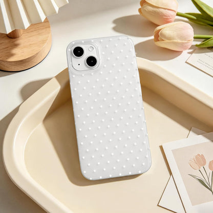 Compatible with iPhone 13/iPhone 14 Case with Cute Fashion Polka Dot Aesthetics Design Simple Cases for Soft TPU Slim Protection Cover-Lemon-Yellow