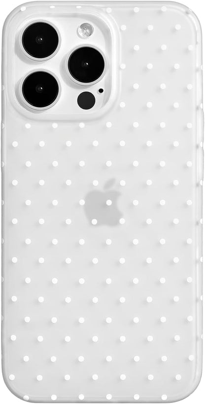 Compatible with iPhone 13/iPhone 14 Case with Cute Fashion Polka Dot Aesthetics Design Simple Cases for Soft TPU Slim Protection Cover-Lemon-Yellow