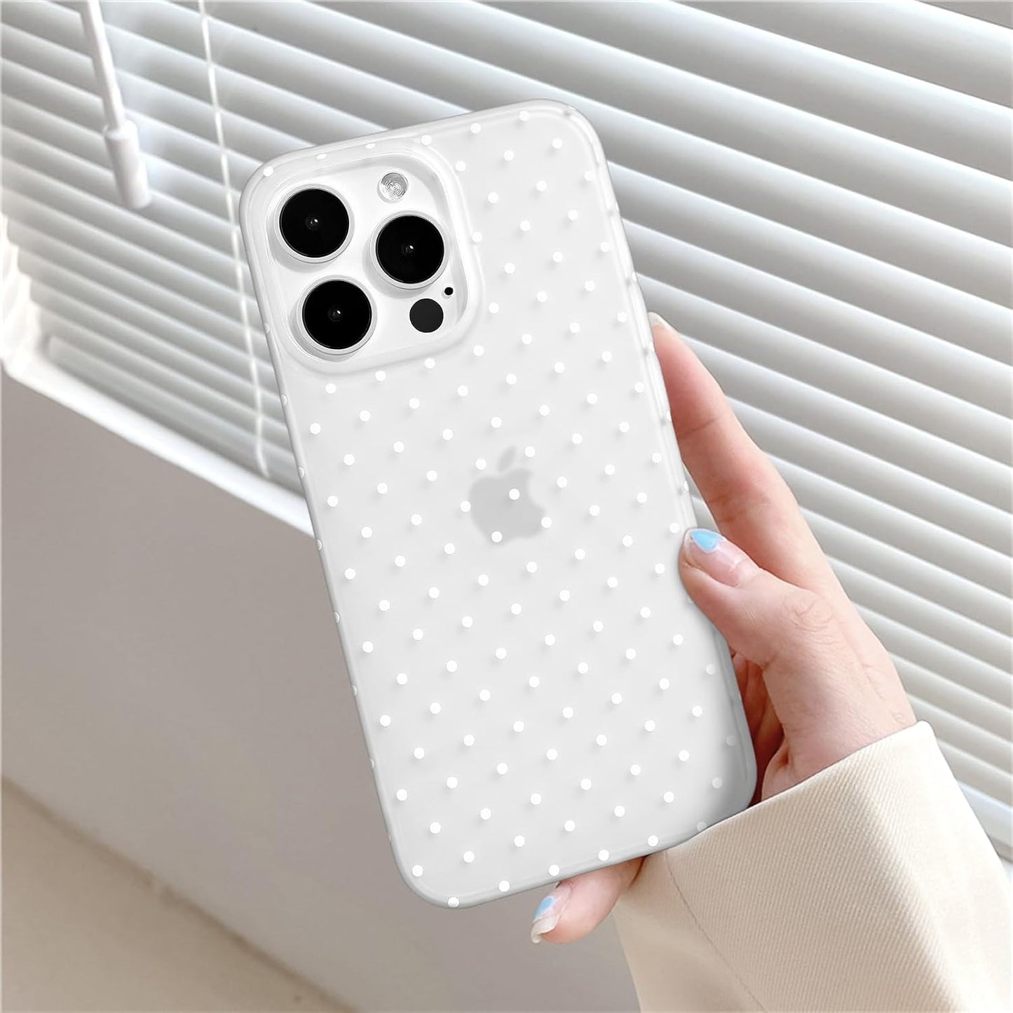Compatible with iPhone 13/iPhone 14 Case with Cute Fashion Polka Dot Aesthetics Design Simple Cases for Soft TPU Slim Protection Cover-Lemon-Yellow